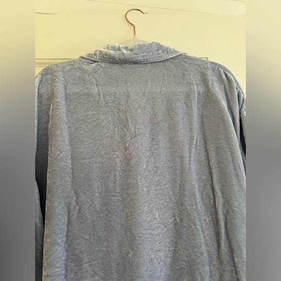 J.Jill Asymmetrical Blue Felt Button up Women’s Long Sleeve Top Size XSS - Picture 7 of 7